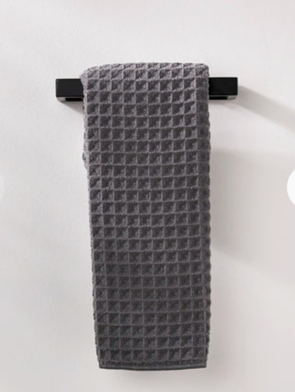 GEOMETRY Charcoal Waffle Hand Towel- NWT- 18X30